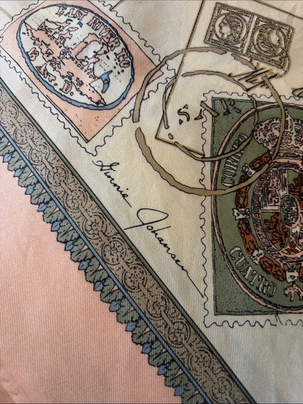 Vintage Ginnie Johansen silk scarf - Picture 3 of 5